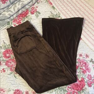 Cozy Brown Velvet Lounge Pants